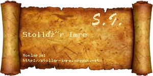 Stollár Imre névjegykártya
